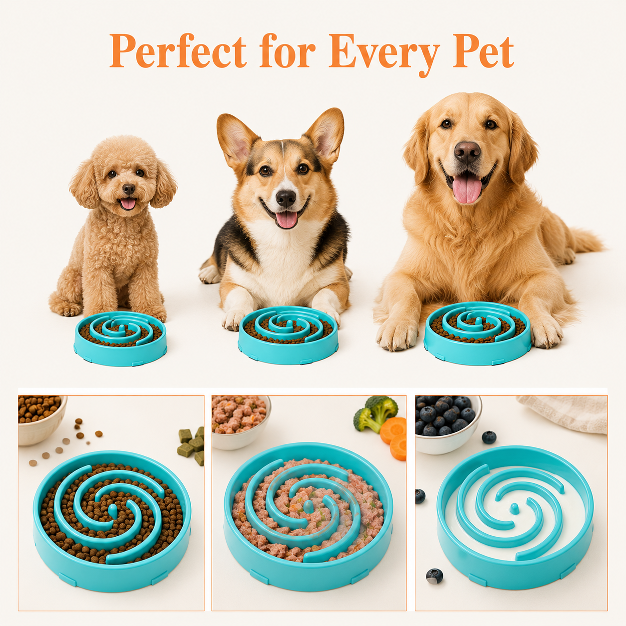 Anti-Gulping Slow Feeder Bowl