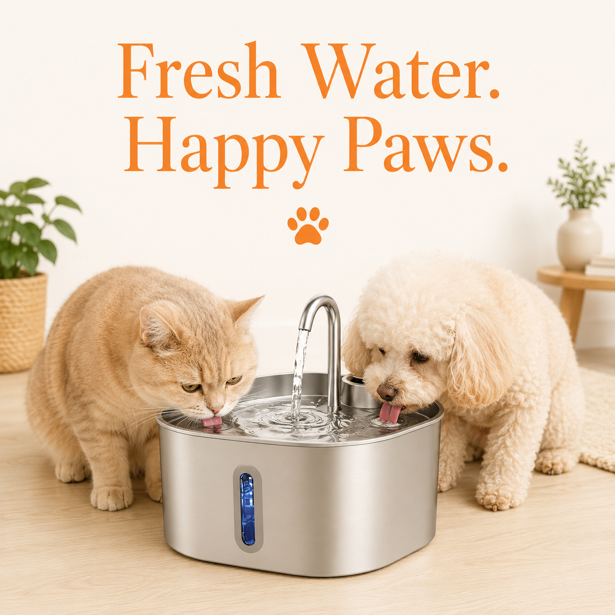 Stainless Steel Auto Cat Water Fountain