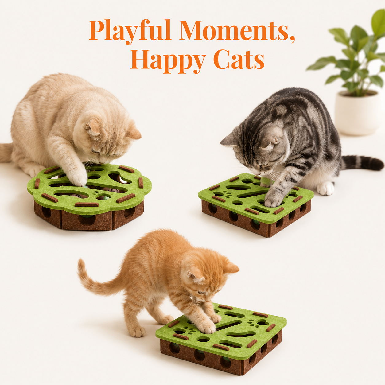 Felt Puzzle Box Cat Exercise Toy