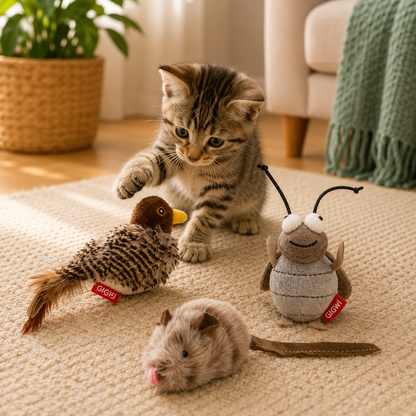 Electronic Motion Cat Toy Set - 3 Pack