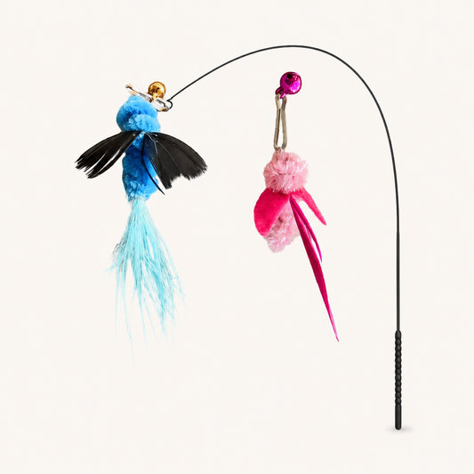 Feather Wand Teaser Cat Toy
