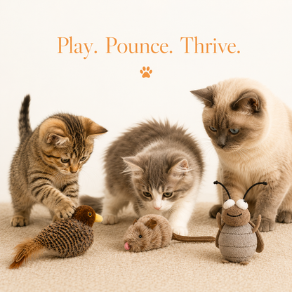 Electronic Motion Cat Toy Set - 3 Pack