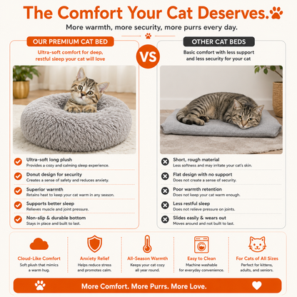 Anti-Anxiety Calming Donut Pet Bed - XS