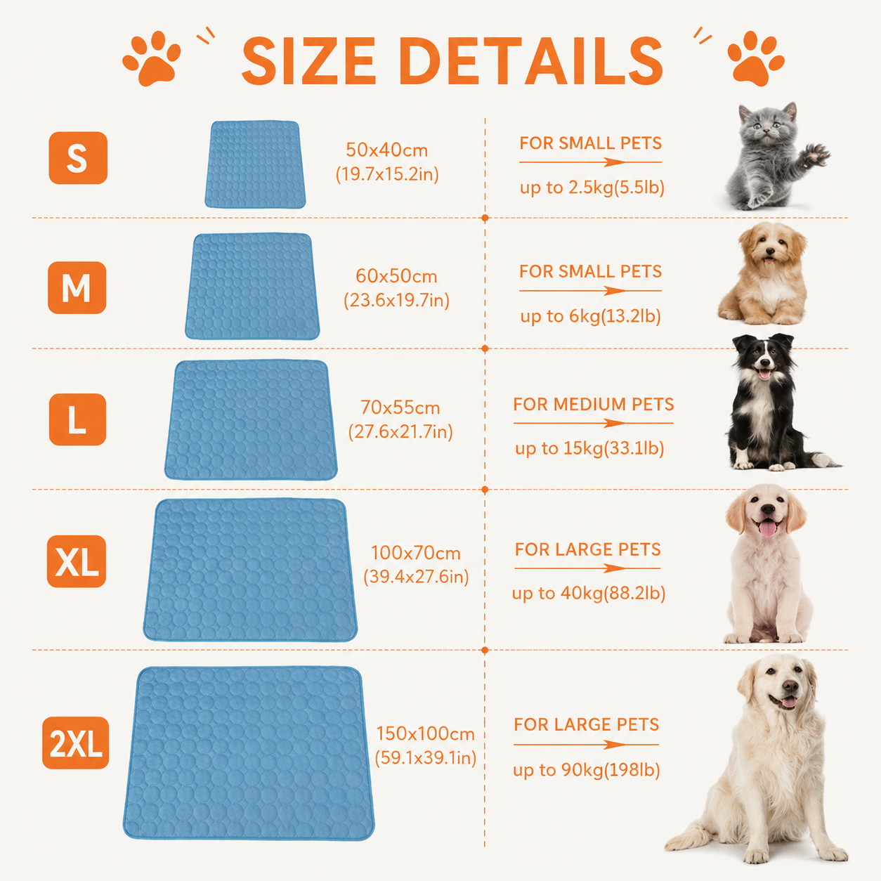 Cooling Gel Mat for Dogs & Cats