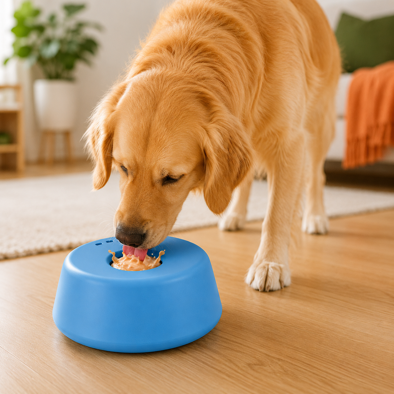 Bone-Shaped Lick Slow Feeder Bowl
