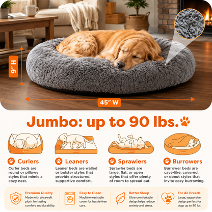 XL Calming Donut Dog Bed