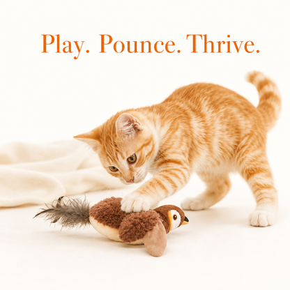 Touch-Activated Catnip Bird Plush Toy