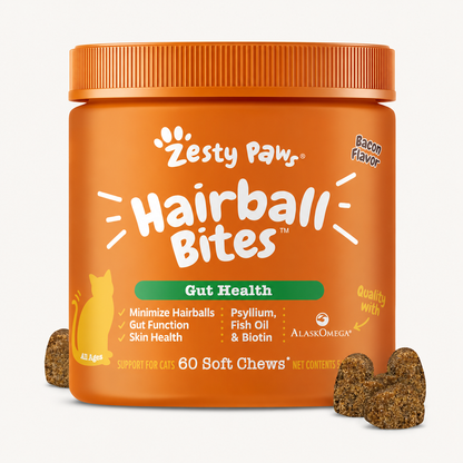 Omega Hairball Relief Bites for Cats