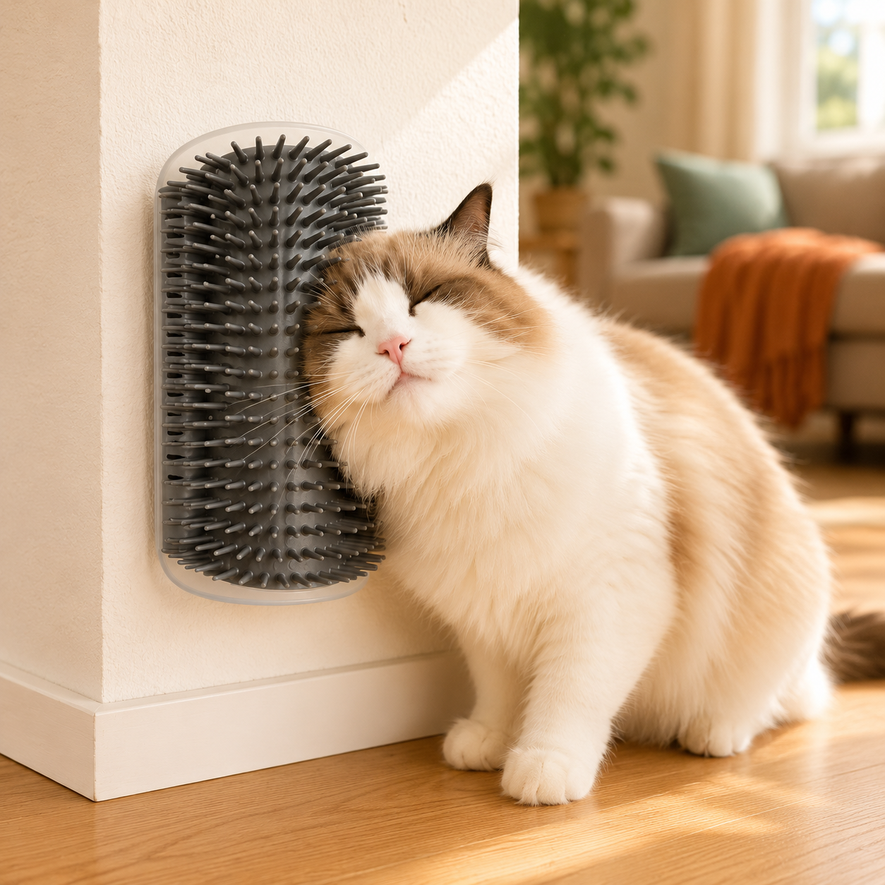 Self-Grooming Catnip Corner Scratcher