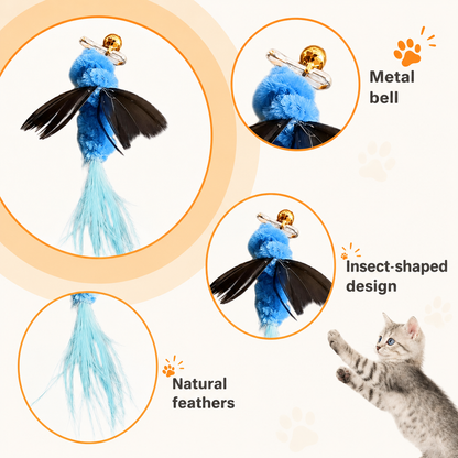 Feather Wand Teaser Cat Toy