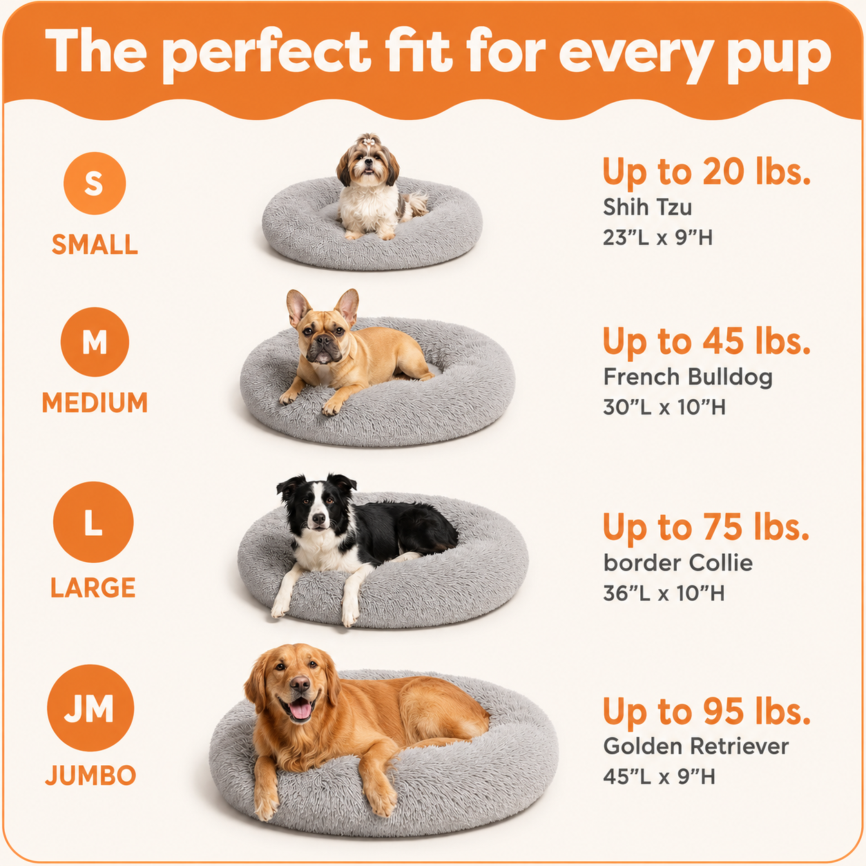 XL Calming Donut Dog Bed