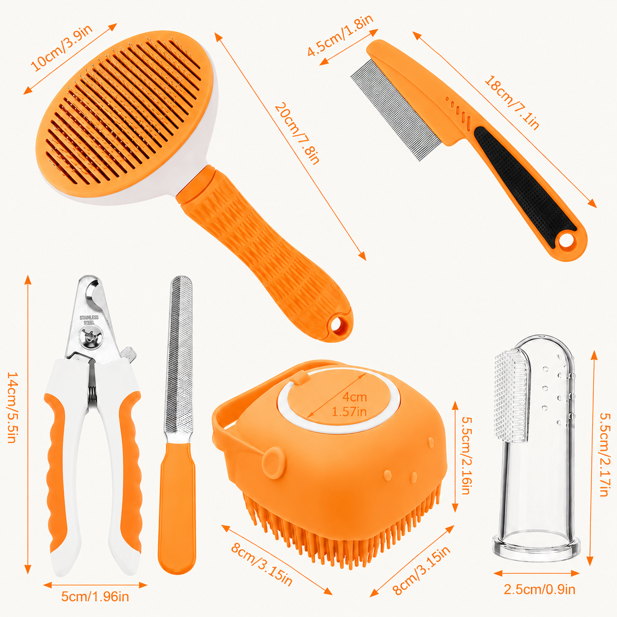 7-Piece Complete Pet Grooming Kit