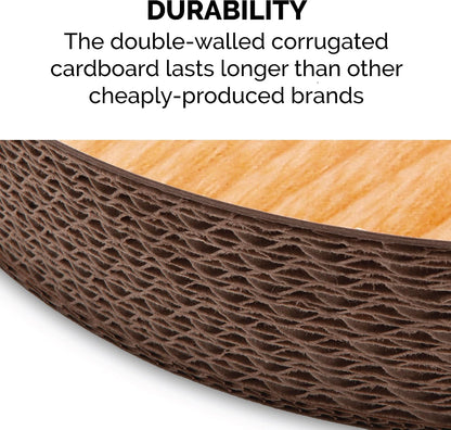 Scratching Pad Ball Track Cat Toy W/ Catnip for Indoor Cats - Archway Busy Box Scratcher - Tan, One Size