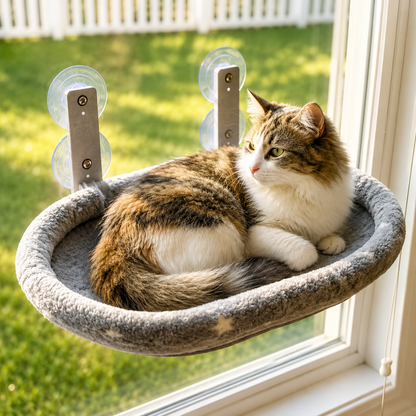 Glow-in-Dark Window Hammock Cat Perch