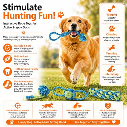 7-Piece Puppy Rope Toy Set