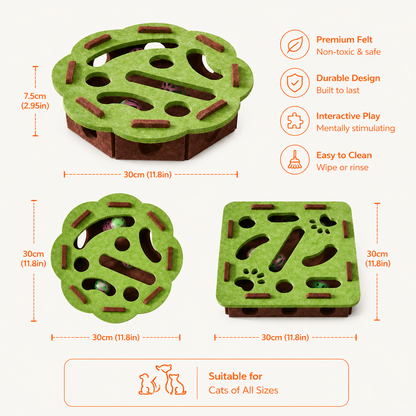 Felt Puzzle Box Cat Exercise Toy