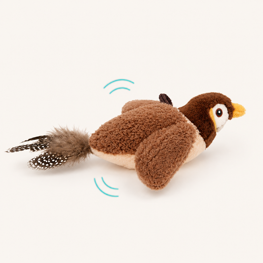 Touch-Activated Catnip Bird Plush Toy