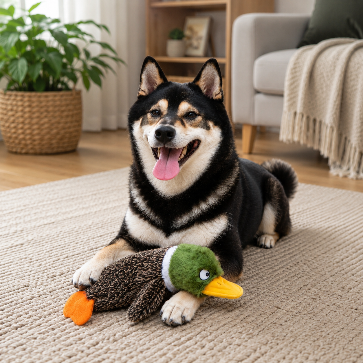 Plush Squeaky Dog Toys - 4 Pack