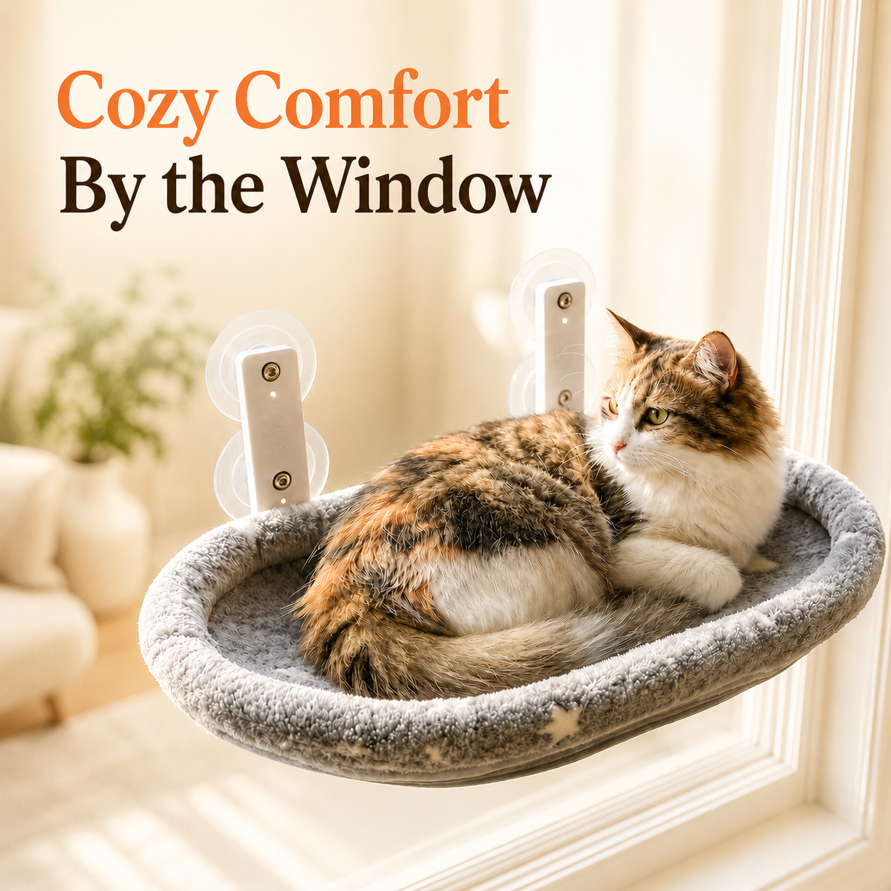 Glow-in-Dark Window Hammock Cat Perch
