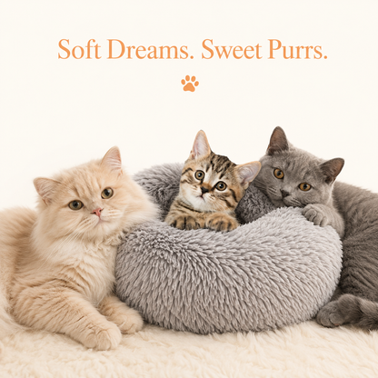 Anti-Anxiety Calming Donut Pet Bed - XS