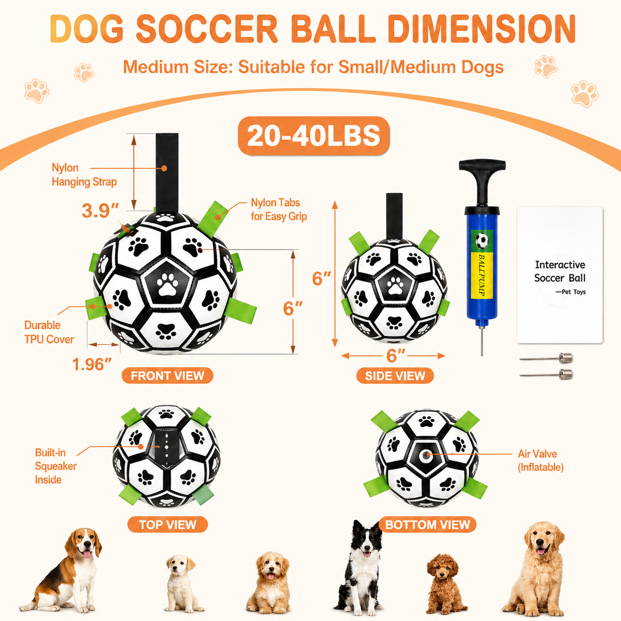 Interactive Soccer Ball Dog Toy