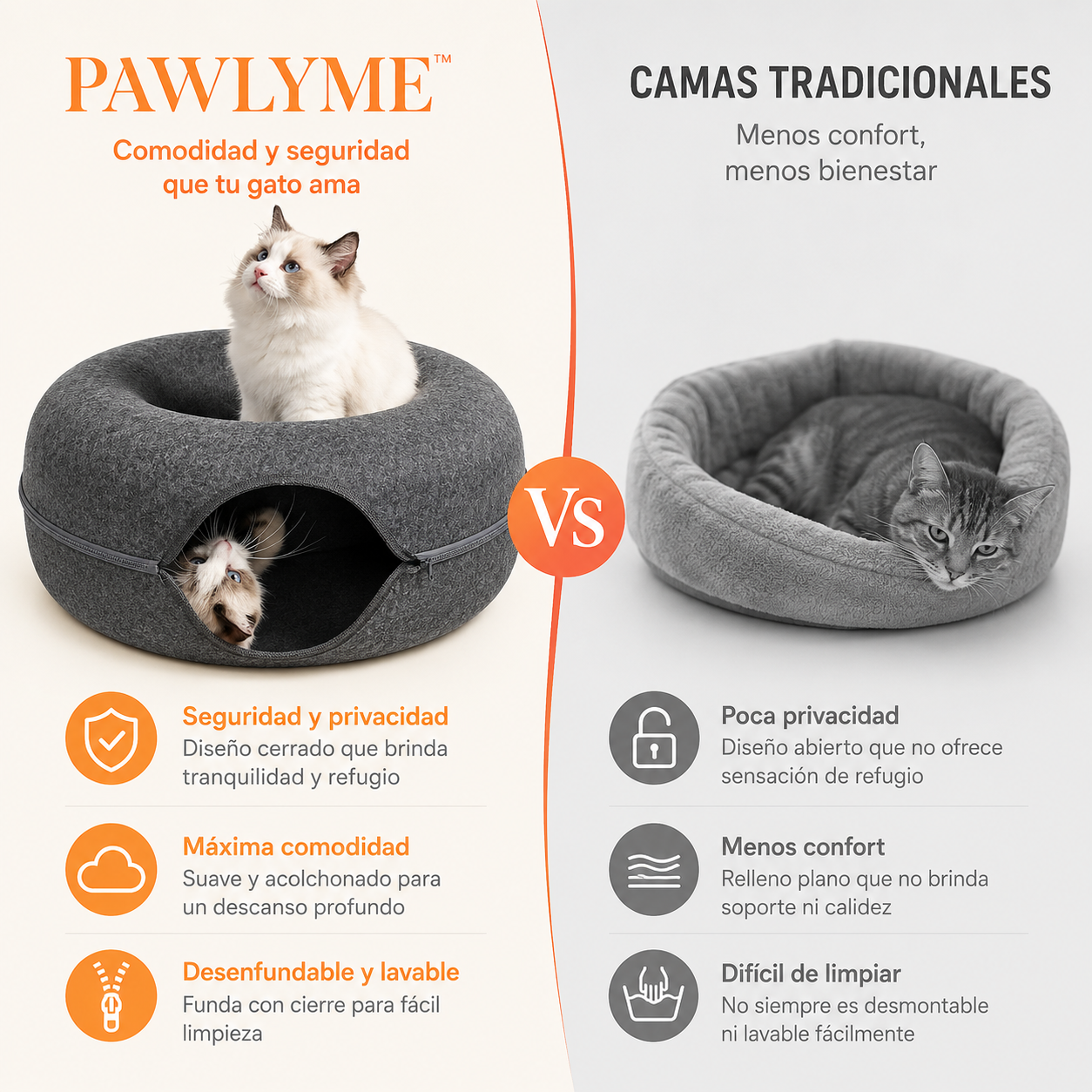 Cozy Cave & Tunnel Cat Bed